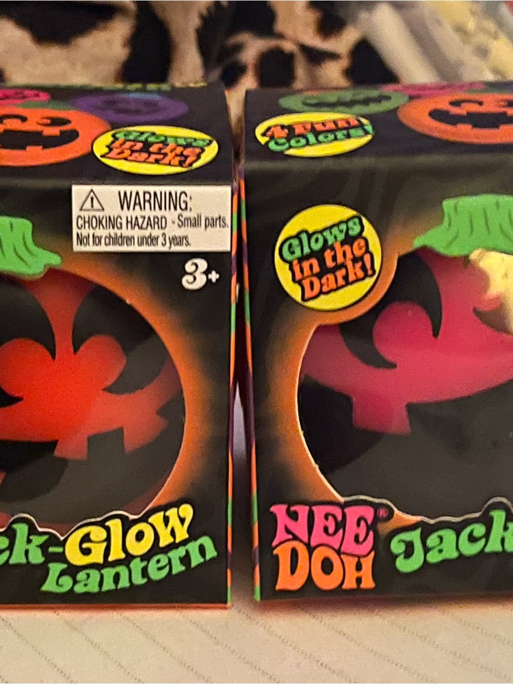 Jack-O-Glow Lantern Kids Squishy Toy - Neon Orange & Pink